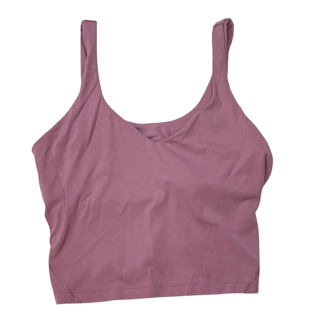 Lululemon Align Tank Top Velvet Dust Pink Built In Bra Women Size 10